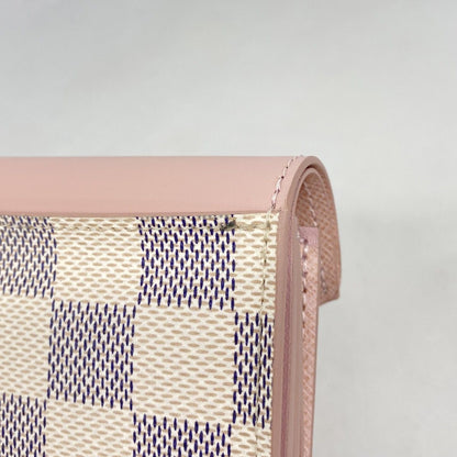 Louis Vuitton Trifold Wallet Damier Azur Portefeuille Zoe Odros — view 5