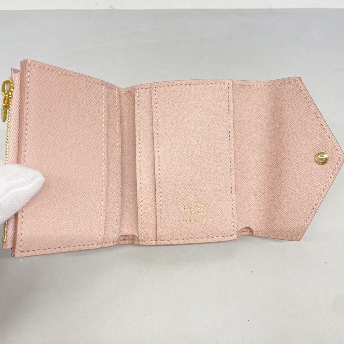 Louis Vuitton Trifold Wallet Damier Azur Portefeuille Zoe Odros — view 3