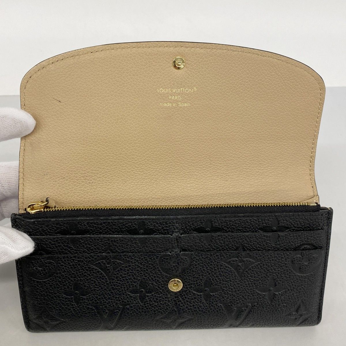 Louis Vuitton Wallet Monogram Empreinte Portefeuille Emily Noir — view 3