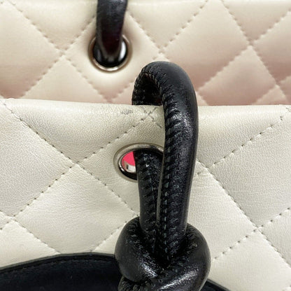 Chanel Tote Cambon Lambskin White Silver — view 8