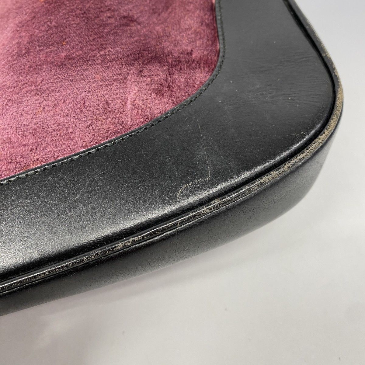 Gucci Handbag Jackie 001 Velour Pink Black Silver — view 9
