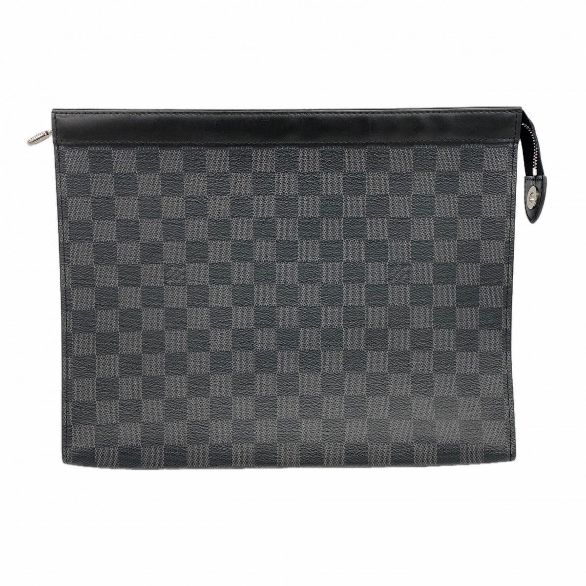 Louis Vuitton Clutch Damier Graphite Pochette Voyage GM Black Gray