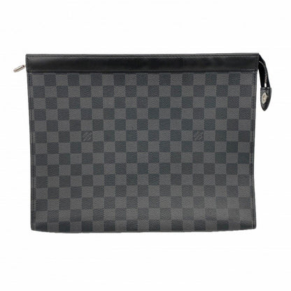 Louis Vuitton Clutch Damier Graphite Pochette Voyage GM Black Gray
