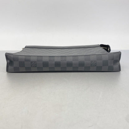 Louis Vuitton Clutch Damier Graphite Pochette Voyage GM Black Gray — view 3