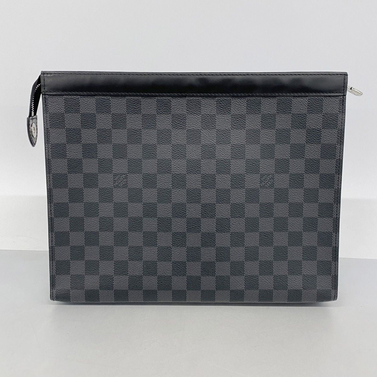 Louis Vuitton Clutch Damier Graphite Pochette Voyage GM Black Gray — view 9