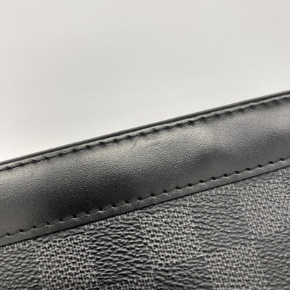 Louis Vuitton Clutch Damier Graphite Pochette Voyage GM Black Gray — view 8