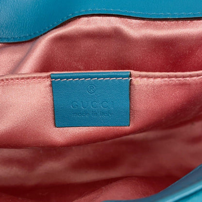 Gucci Shoulder Bag GG Marmont Velour Emerald Green Gold — view 5