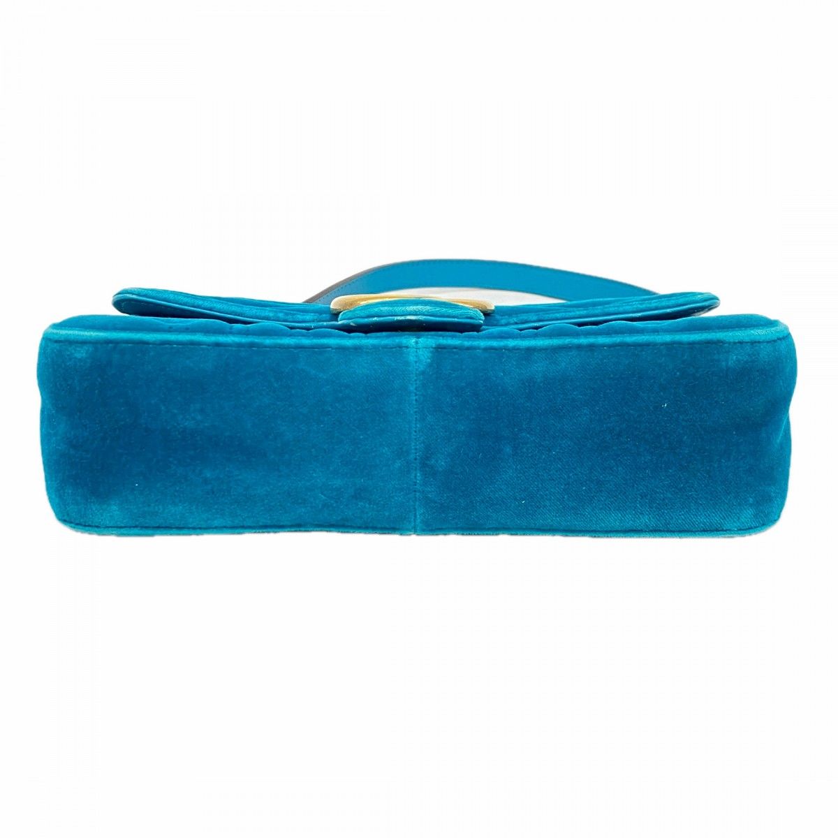 Gucci Shoulder Bag GG Marmont Velour Emerald Green Gold — view 3