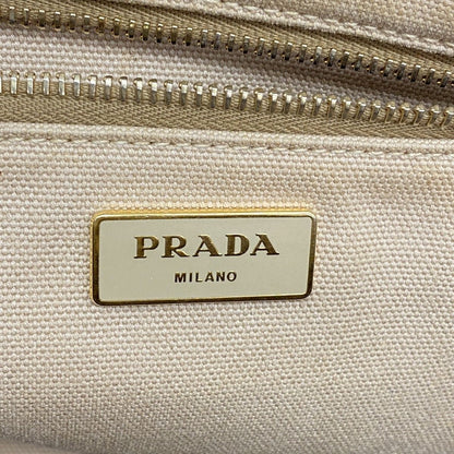 Prada Tote Canapa Canvas Beige Gold — view 4