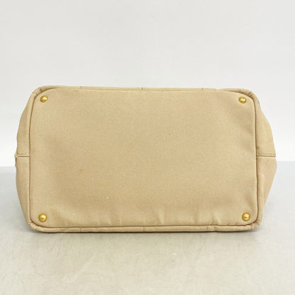 Prada Tote Canapa Canvas Beige Gold — view 5