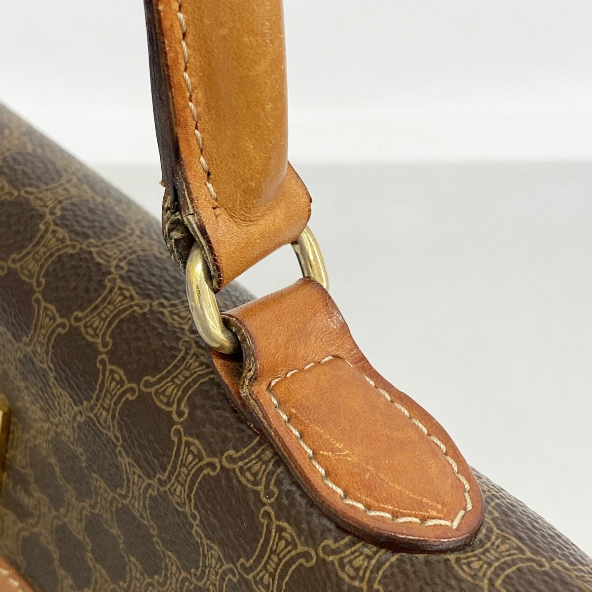 Celine Handbag Macadam Brown Gold — view 8