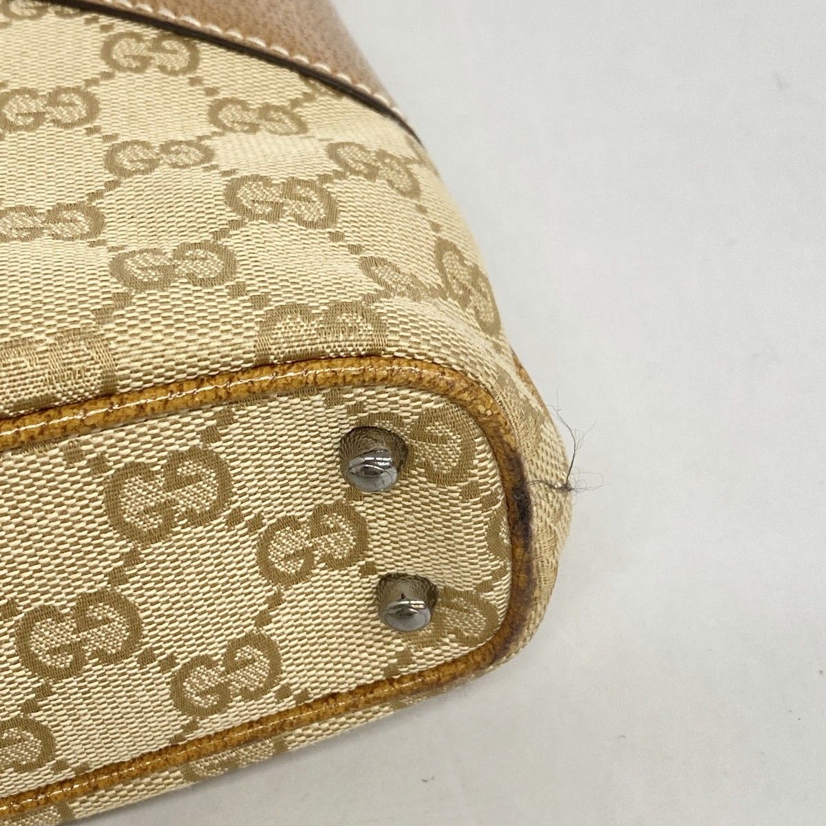 Gucci Tote GG Canvas Brown Silver — view 6