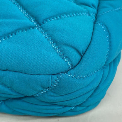 Chanel Shoulder Bag Quilted Nylon Light Blue Silver — view 7