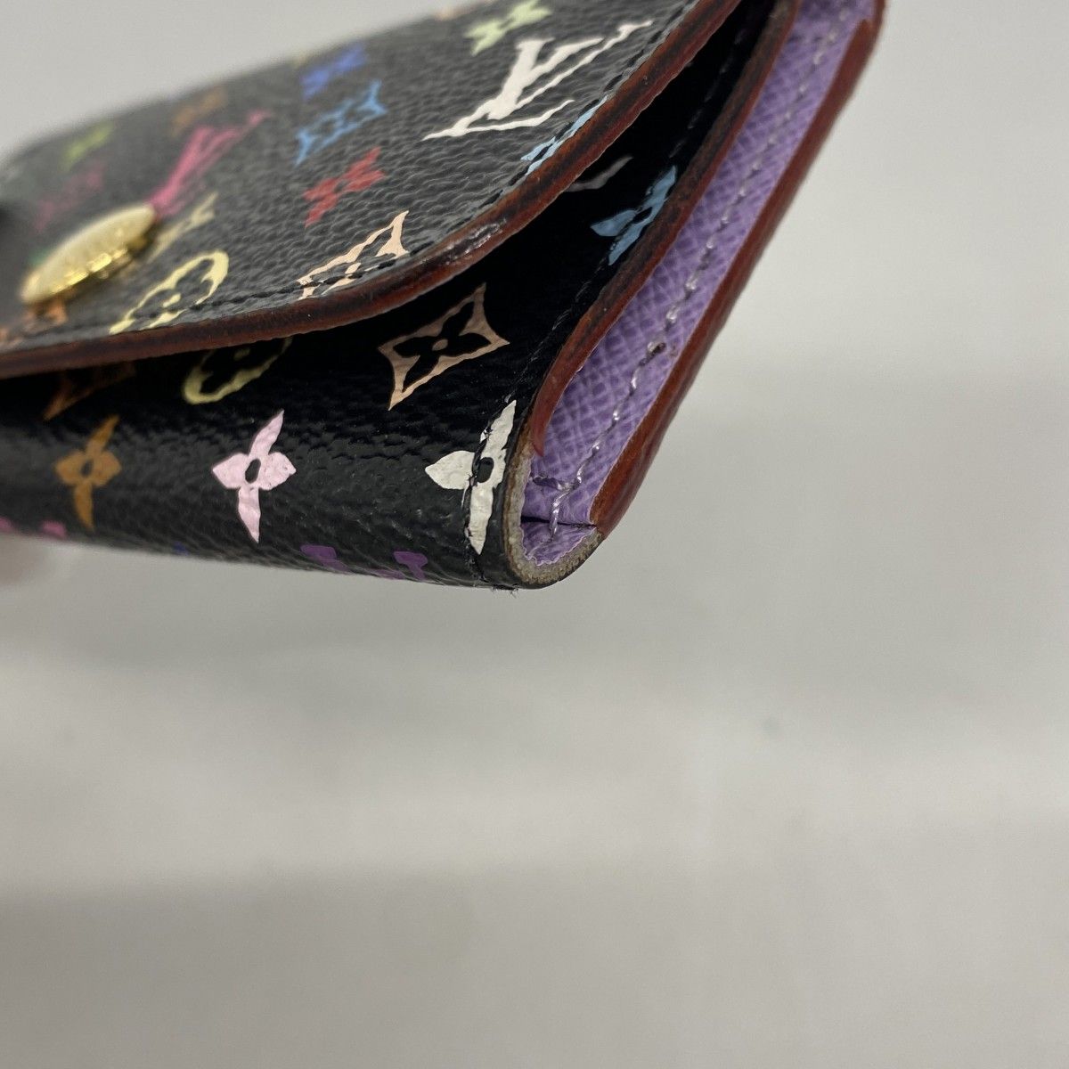 Louis Vuitton Key Case Monogram Multicolor Multicles 4 Noir Violet Key Holder — view 7