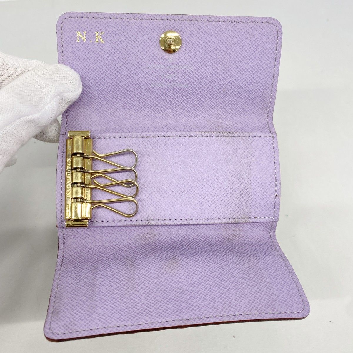 Louis Vuitton Key Case Monogram Multicolor Multicles 4 Noir Violet Key Holder — view 3