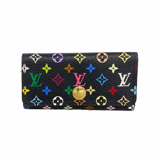 Louis Vuitton Key Case Monogram Multicolor Multicles 4 Noir Violet Key Holder