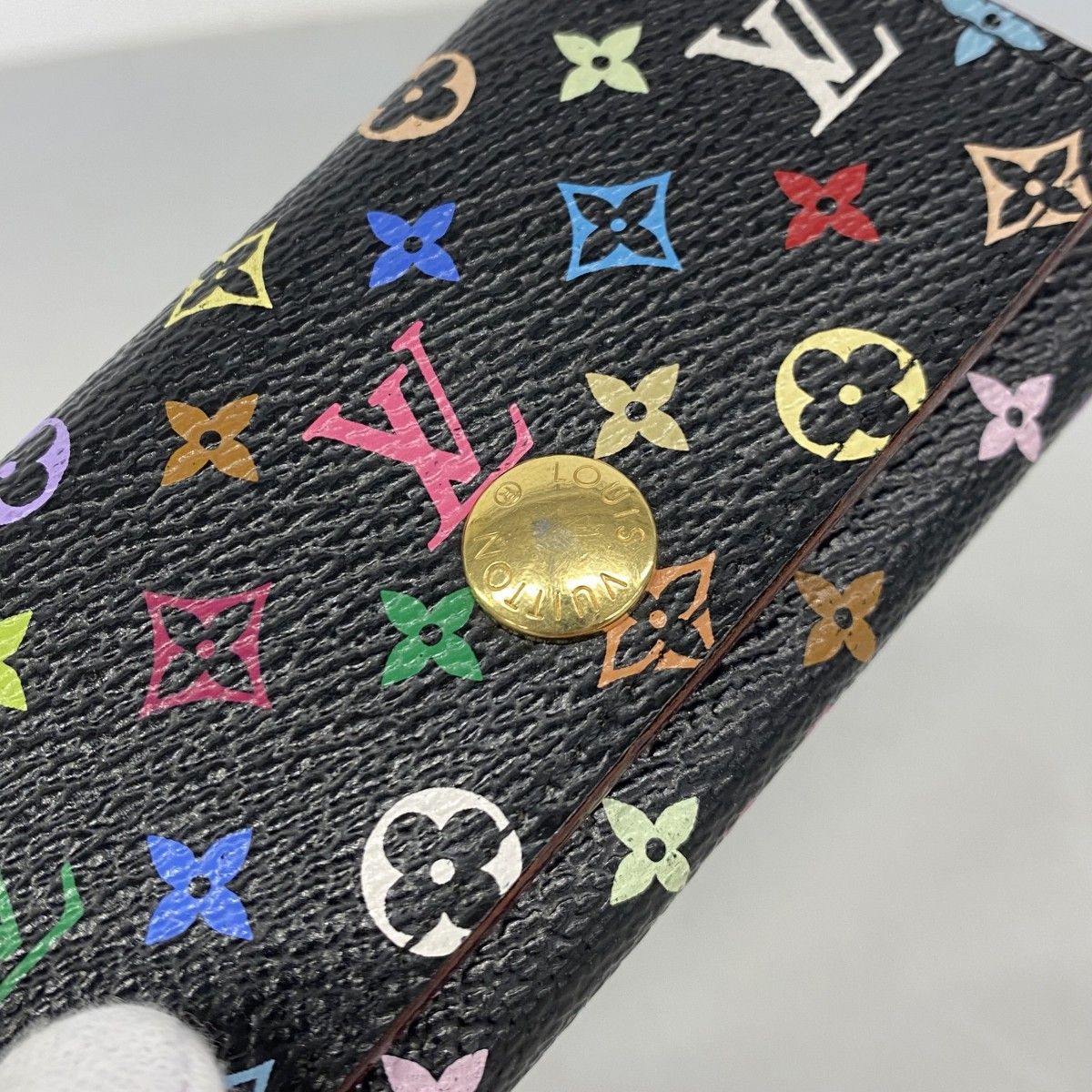 Louis Vuitton Key Case Monogram Multicolor Multicles 4 Noir Violet Key Holder — view 8