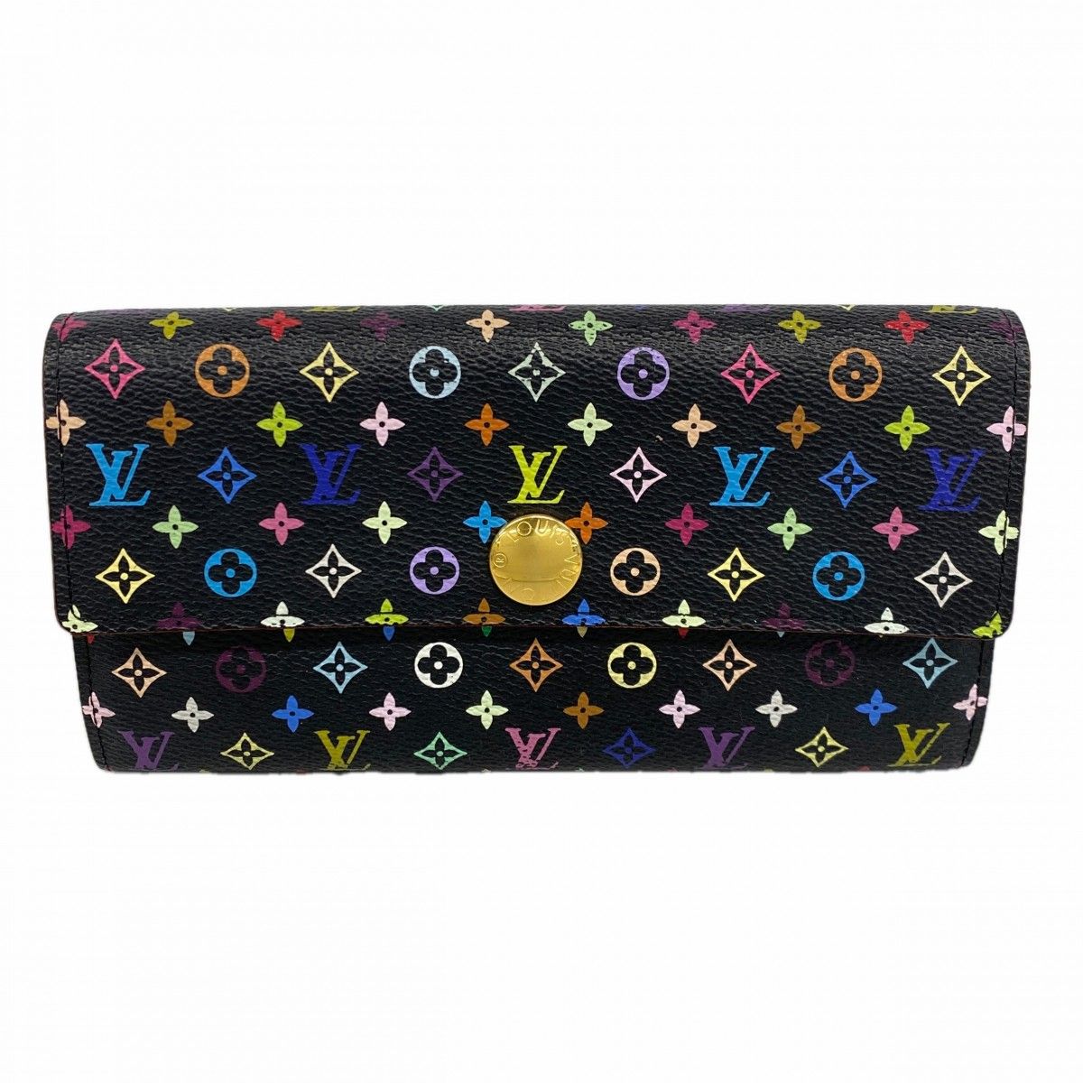 Louis Vuitton Wallet Monogram Multicolor Portefeuille Sarah Noir Pistache