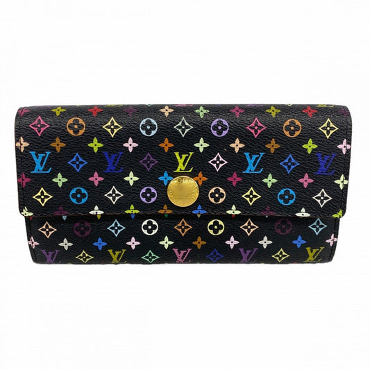 Louis Vuitton Wallet Monogram Multicolor Portefeuille Sarah Noir Pistache