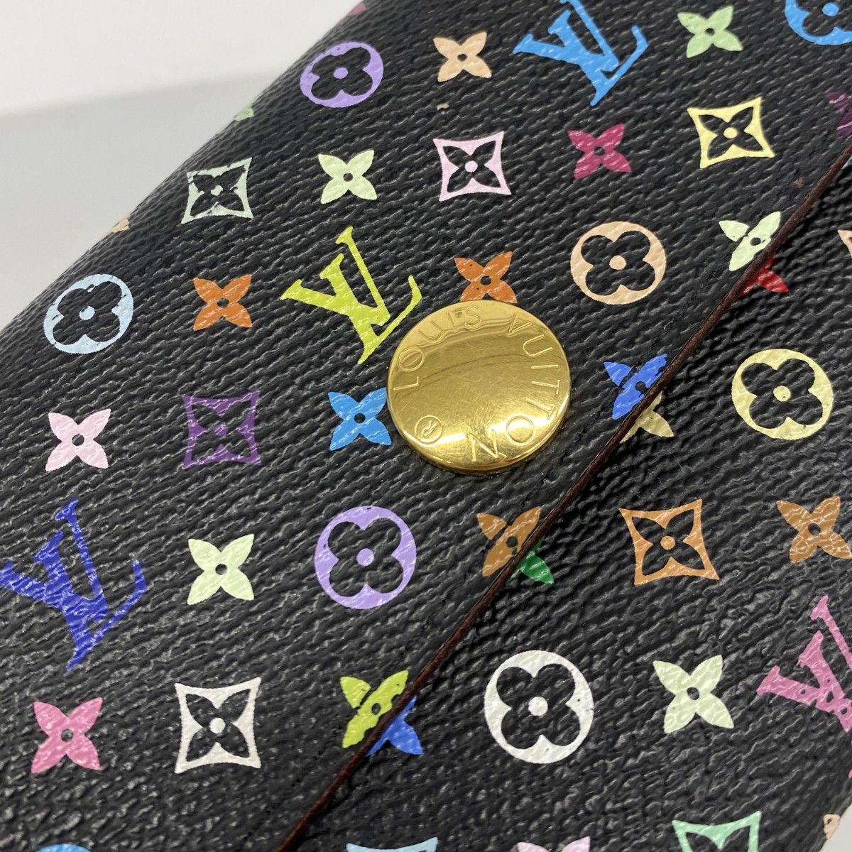 Louis Vuitton Wallet Monogram Multicolor Portefeuille Sarah Noir Pistache — view 9