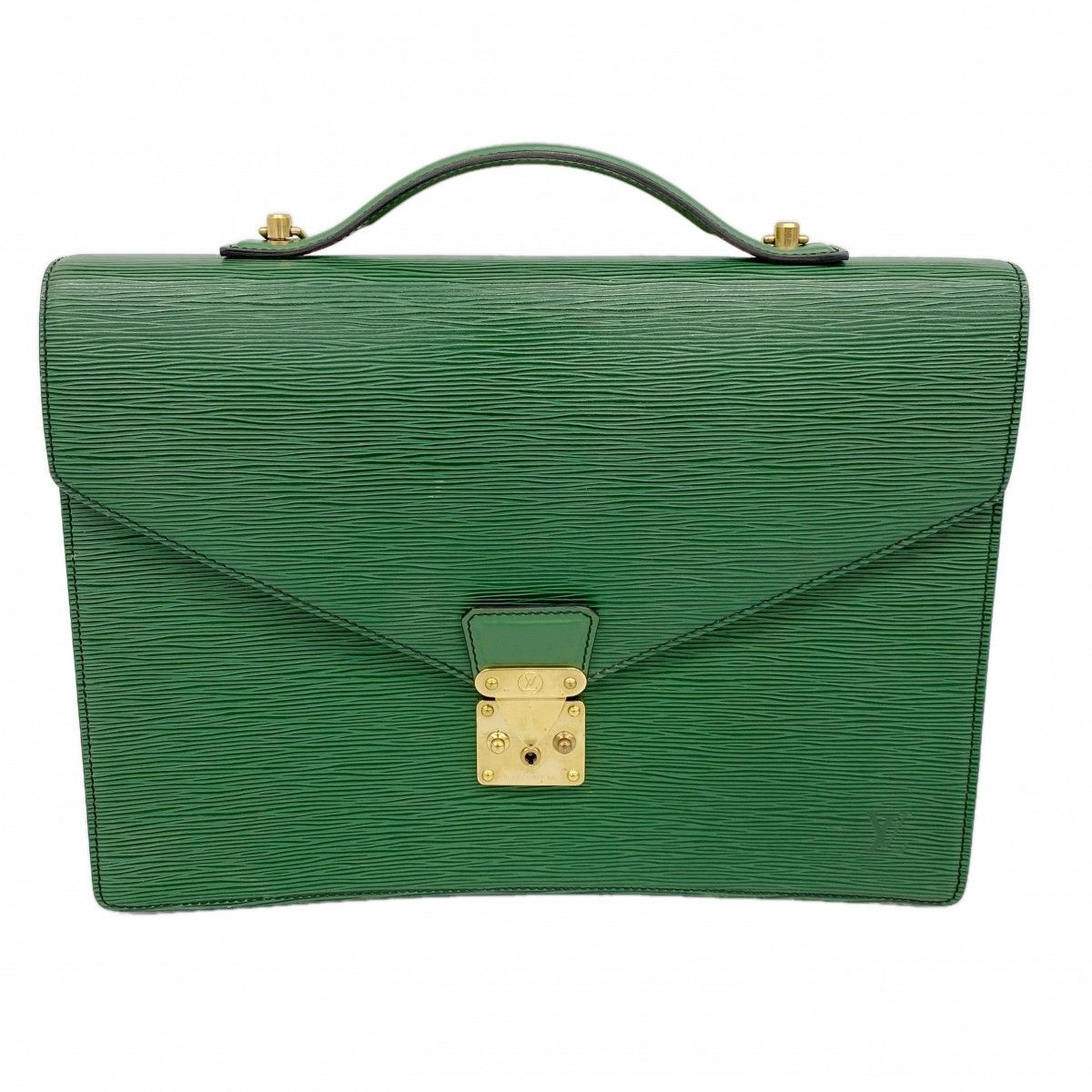 Louis Vuitton Briefcase Epi Porte Documents Bandouliere Borneo Green