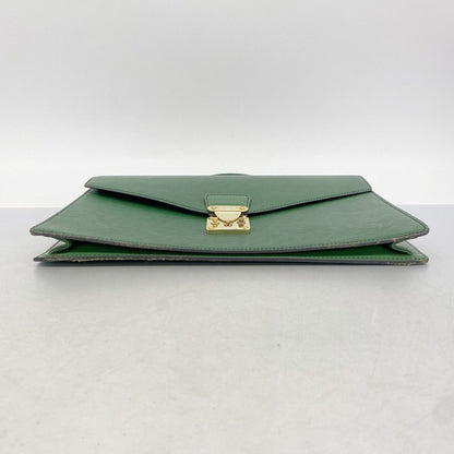 Louis Vuitton Briefcase Epi Porte Documents Bandouliere Borneo Green — view 3