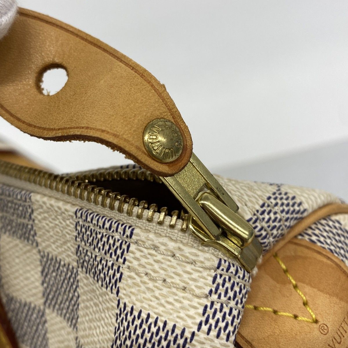 Louis Vuitton Handbag Damier Azur Speedy 30 White — view 7