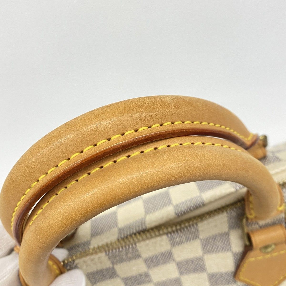 Louis Vuitton Handbag Damier Azur Speedy 30 White — view 8