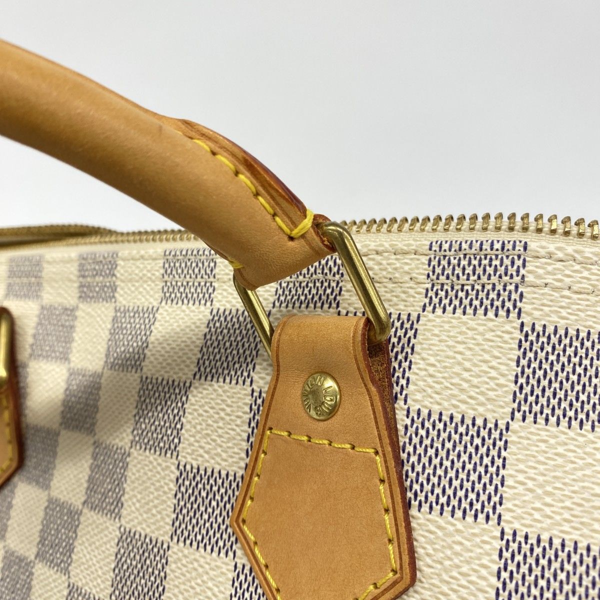 Louis Vuitton Handbag Damier Azur Speedy 30 White — view 9