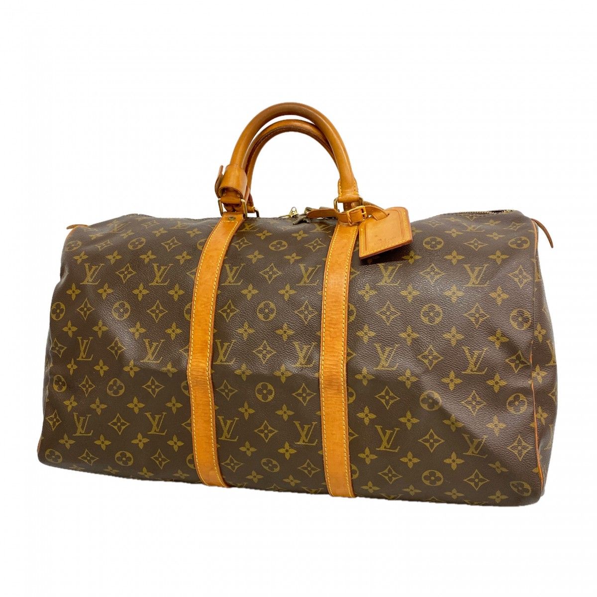 Louis Vuitton Boston Bag Monogram Keepall 50 Brown
