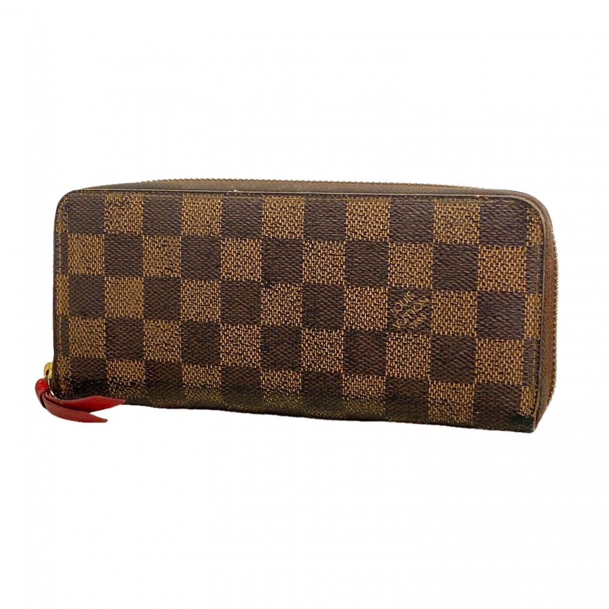 Louis Vuitton Wallet Damier Portefeuille Clemence Brown Cerise