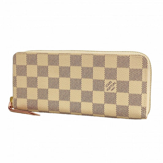 Louis Vuitton Wallet Damier Azur Portefeuille Clemence White Rosevalerine