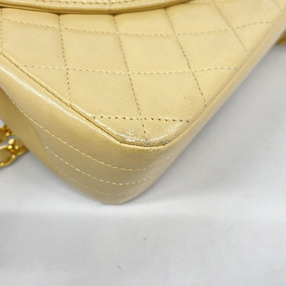 Chanel Shoulder Bag Quilted Lambskin Beige Gold — view 6