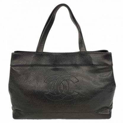 Chanel Tote Caviar Leather Black Gold