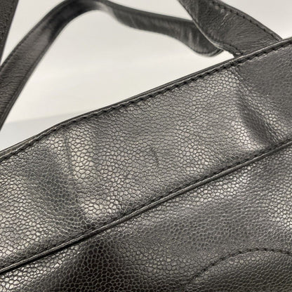 Chanel Tote Caviar Leather Black Gold — view 9