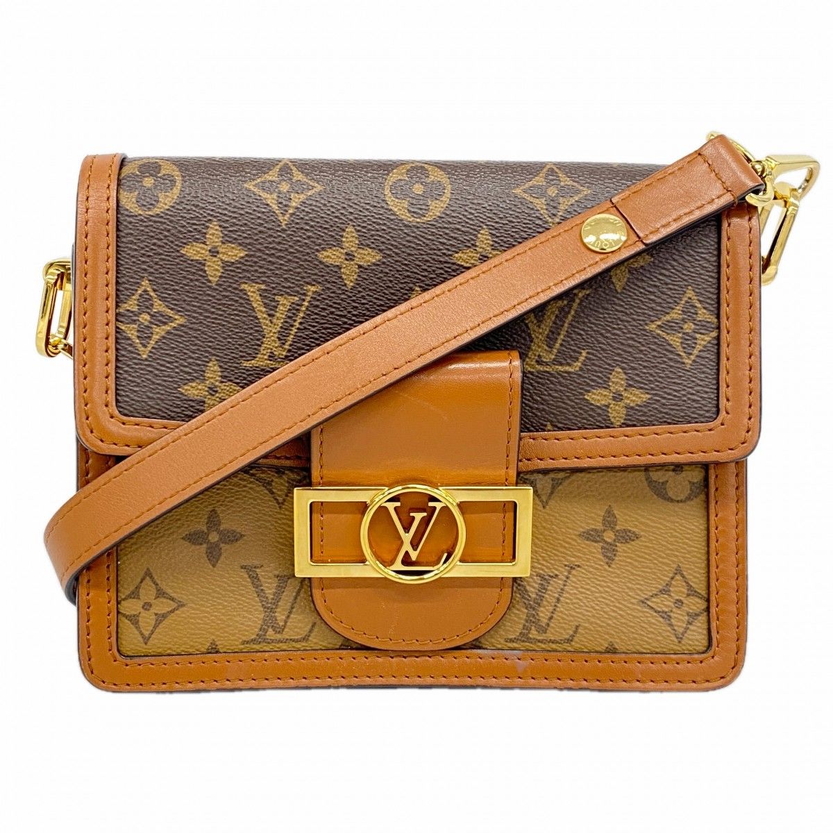 Louis Vuitton Shoulder Bag Monogram Reverse Dauphine Mini Brown