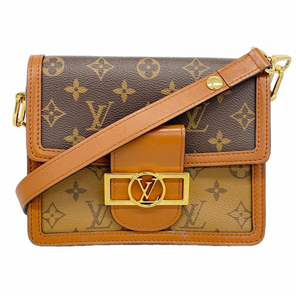 Louis Vuitton Shoulder Bag Monogram Reverse Dauphine Mini Brown