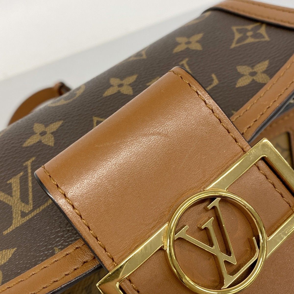 Louis Vuitton Shoulder Bag Monogram Reverse Dauphine Mini Brown — view 8