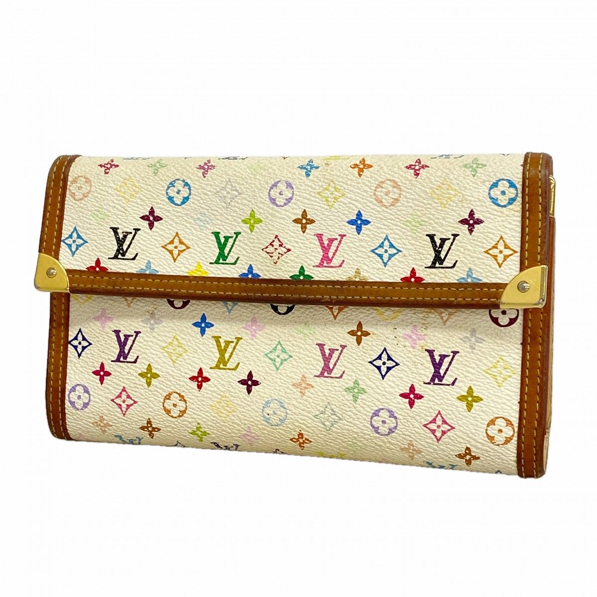 Louis Vuitton Trifold Wallet Monogram Multicolor Porte Tresor International