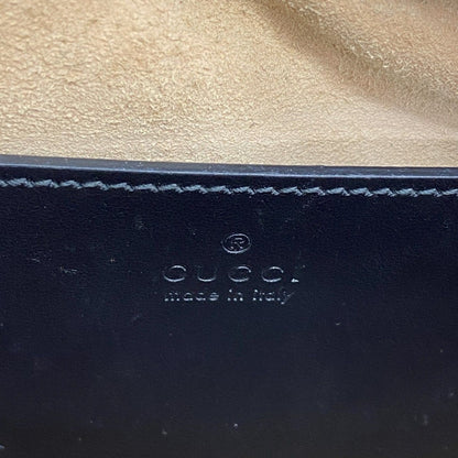 Gucci Shoulder Bag GG Marmont Leather Black Gold — view 5