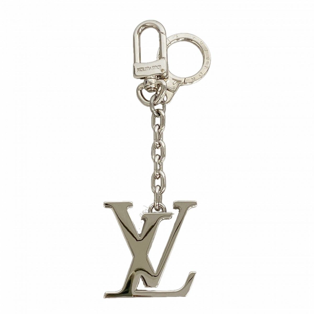 Louis Vuitton Key Holder Charm Porte Cles Initial LV Silver