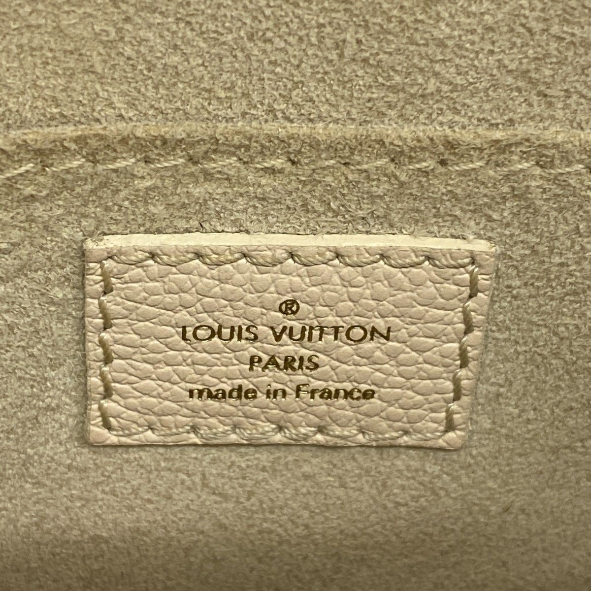 Louis Vuitton Handbag Monogram Empreinte Bicolor Petite Sac Plat Cream Saffron — view 5