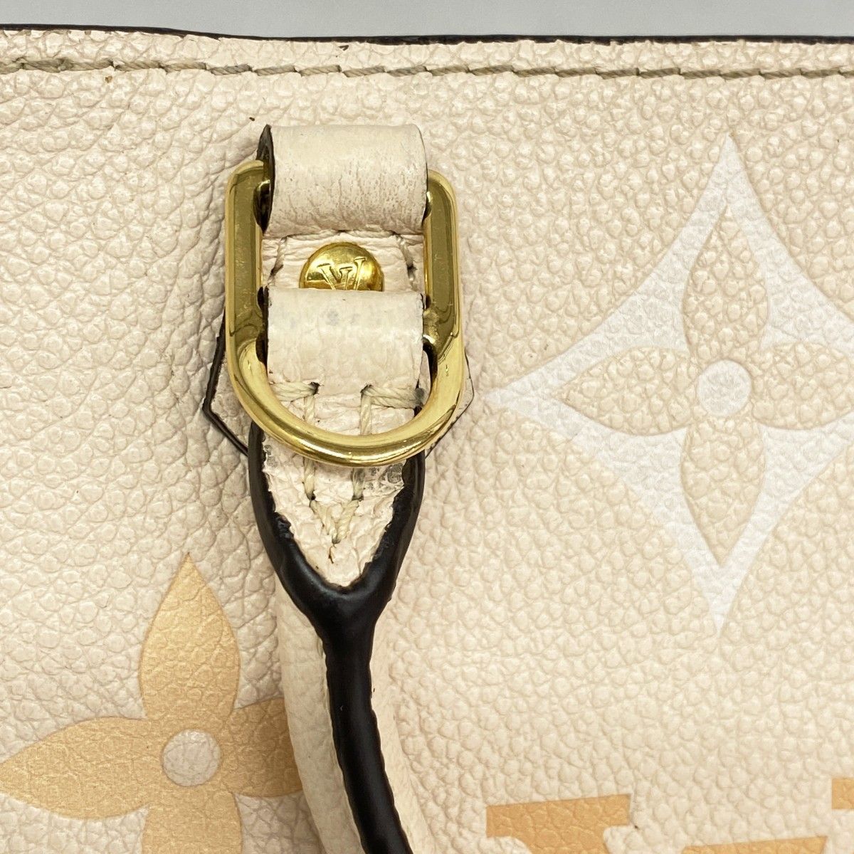 Louis Vuitton Handbag Monogram Empreinte Bicolor Petite Sac Plat Cream Saffron — view 7