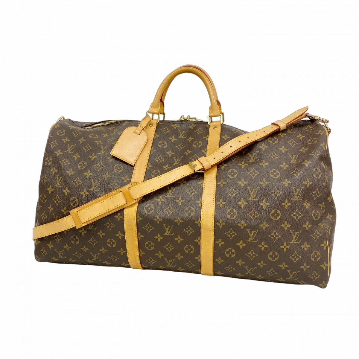Louis Vuitton Boston Bag Monogram Keepall Bandouliere 60 Brown