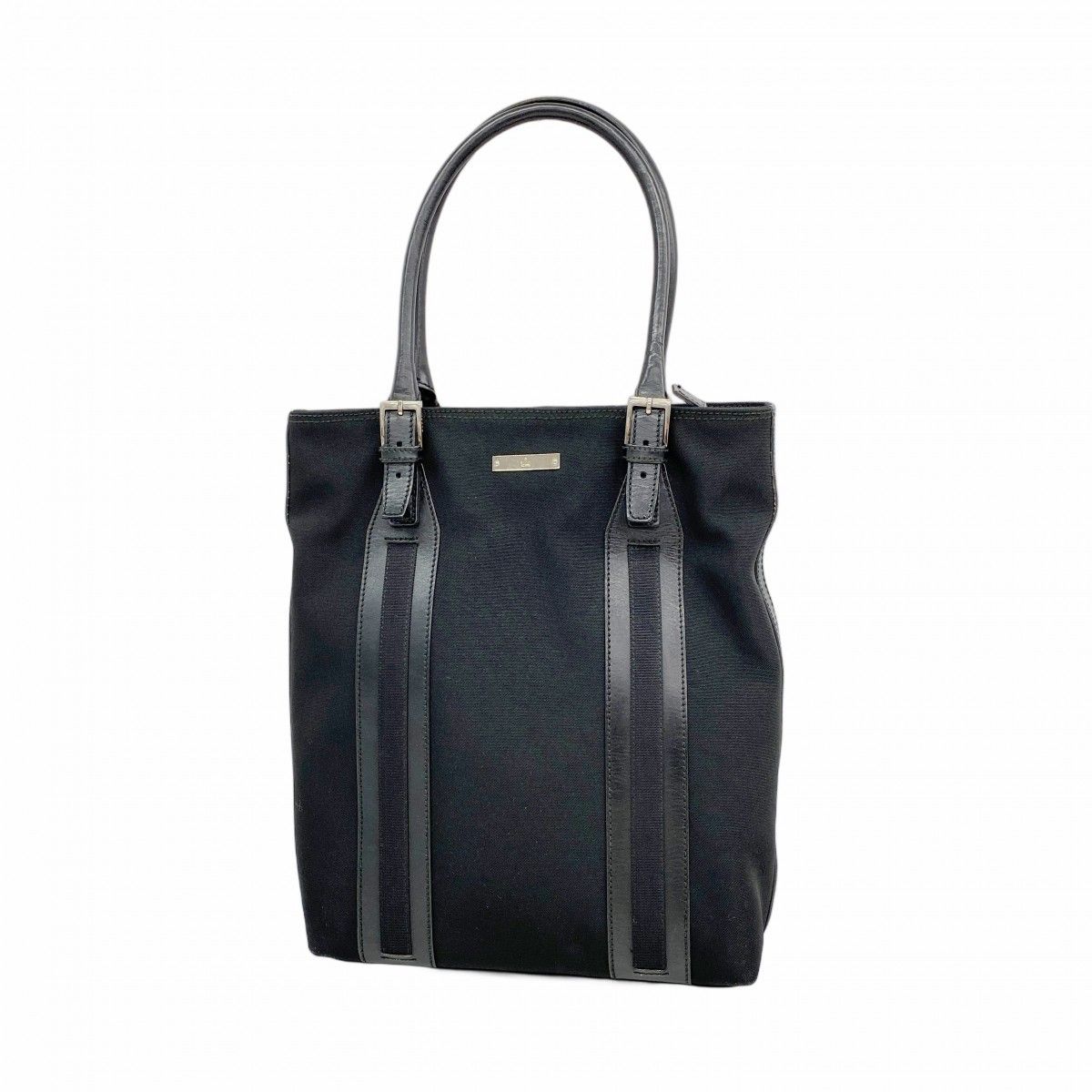 Gucci Tote 019 Nylon Black Silver