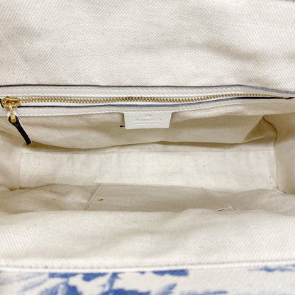 Gucci Tote Herbarium Canvas White Blue Gold — view 4