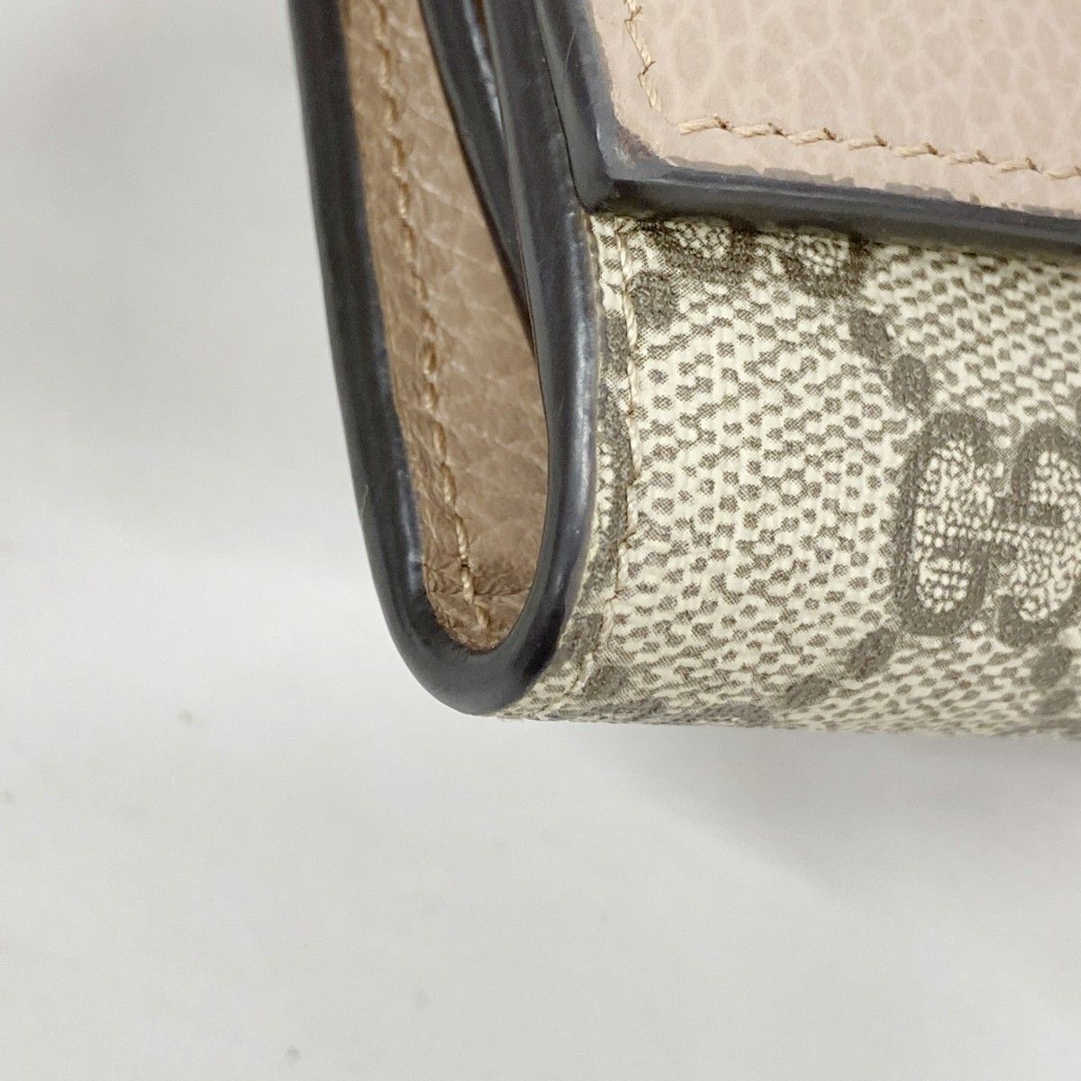 Gucci Wallet GG Marmont Supreme Leather Pink Brown Gold — view 5