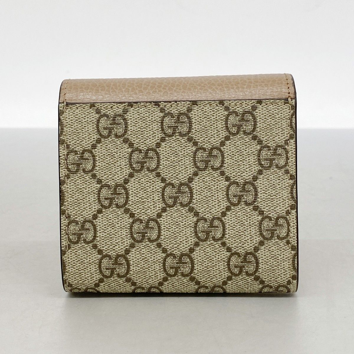 Gucci Wallet GG Marmont Supreme Leather Pink Brown Gold — view 7