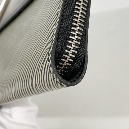 Louis Vuitton Clutch Epi Essential Pochette Plat Silver Black — view 6