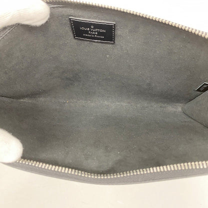 Louis Vuitton Clutch Epi Essential Pochette Plat Silver Black — view 3